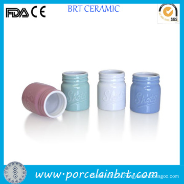 Großhandel Farbe kleine Lagerung Keramik Mason Jar